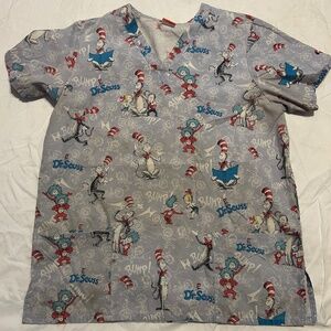 Dr. Seuss Scrub Top – Fun & Colorful Medical Shirt